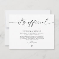 Es ist Offizielle Elopement-Hochzeit-Ankündigung