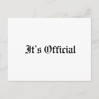 Es ist Offizielle rustikale gotische Hochzeit Ankündigungspostkarte