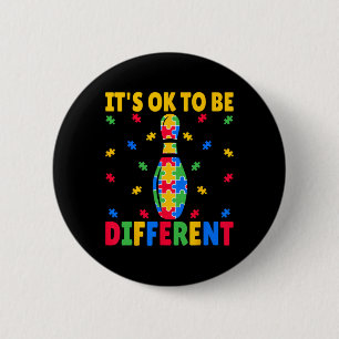 Es ist OK, anders zu sein - Bowling Lover Autismus Button