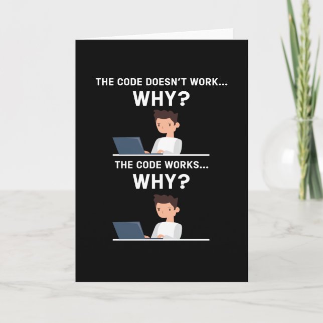 Es ist Ok Computer Scientist Hacker It Karte (Vorderseite)