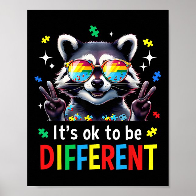 Es ist OK, ein anderer Autismus-Raccoon-Autismus A Poster (Vorne)