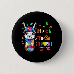 Es ist OK, ein anderer Lama-Autismus-Sensibilisier Button