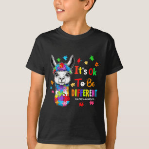 Es ist OK, ein anderer Lama-Autismus-Sensibilisier T-Shirt