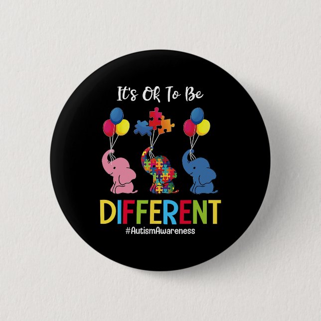 Es ist OK, ein anderes Autismus-Bewusstsein Kinder Button (Vorderseite)