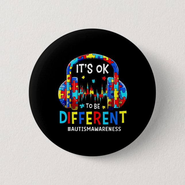 Es ist ok, ein anderes Cooles Autismus-Bewusstsein Button (Vorderseite)