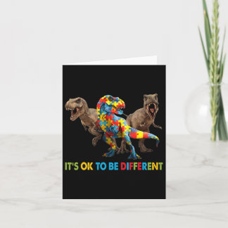 Es ist OK, ein anderes Dinosaurier-Autismus-Bewuss Karte