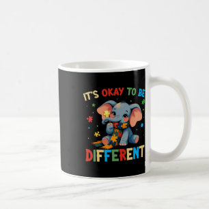 Es ist OK, ein anderes Elefantenautismus-Bewusstse Kaffeetasse