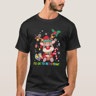 Es ist OK, ein anderes Rentier-Autismus-Bewusstsei T-Shirt