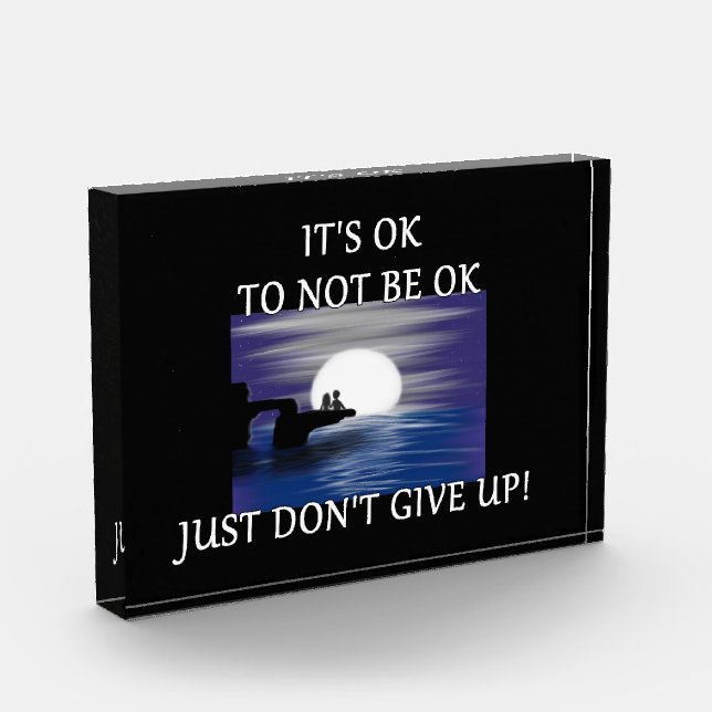 "Es ist OK, nicht OK zu sein" Fotoblock (Links)