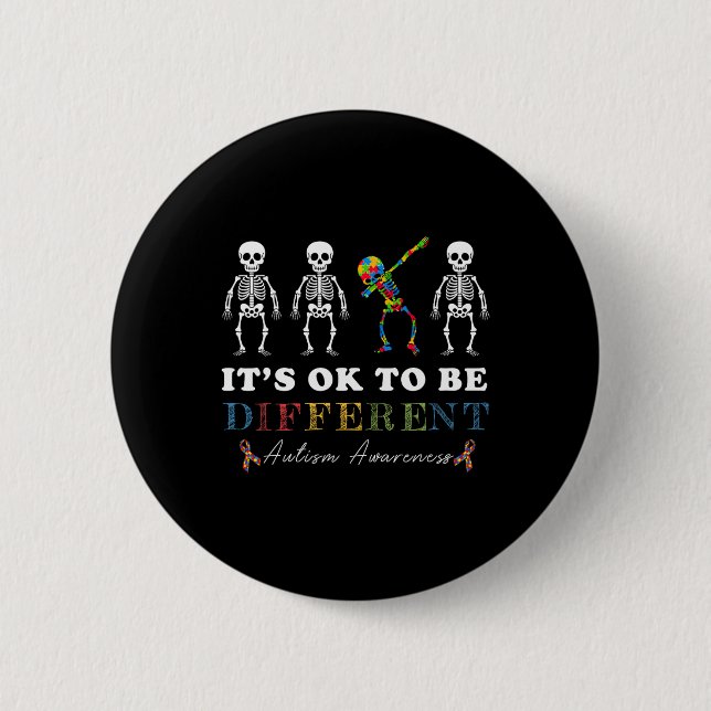 Es ist OK, verschiedene Autismus-Bewusstseinsstöru Button (Vorderseite)