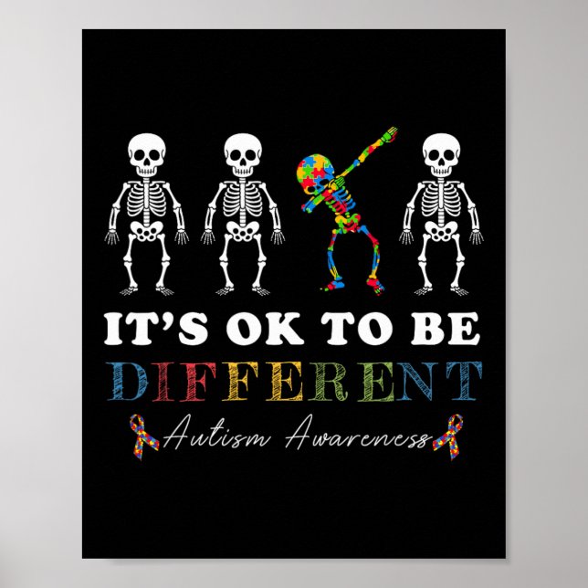 Es ist okay, anders zu sein Autism Awareness Dabbi Poster (Vorne)