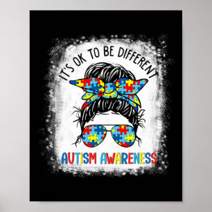 Es ist okay, anders zu sein Autism Awareness Messy Poster