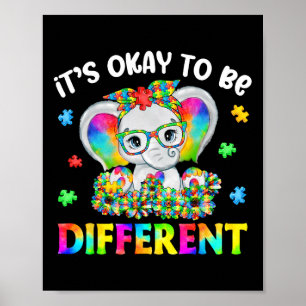 Es ist okay, anders zu sein Autismus-Bewusstsein E Poster