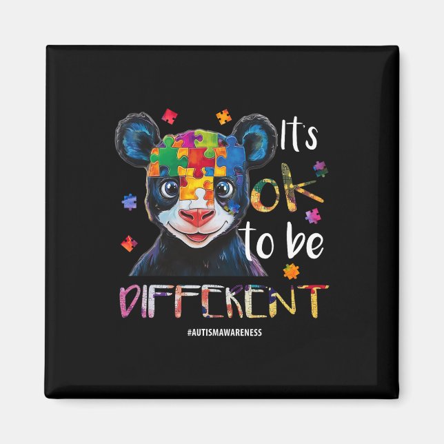 Es ist okay, anders zu sein - Autismus-Bewusstsein Magnet (Vorne)