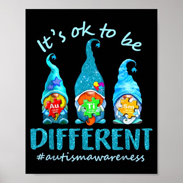 Es ist okay, anders zu sein, Autismus-Bewusstsein  Poster (Vorne)