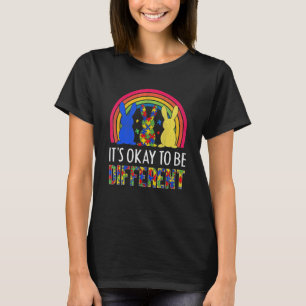 Es ist okay, anders zu sein Autismus Osterhase Puz T-Shirt