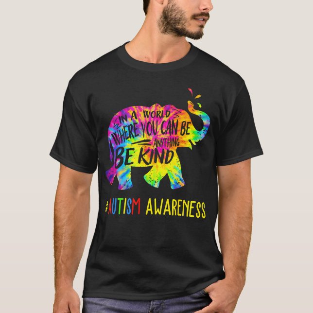 Es ist okay, anders zu sein Elefant Autismus T-Shirt (Vorderseite)