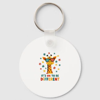 Es ist okay, anders zu sein Giraffe-Autismus-Bewus Schlüsselanhänger
