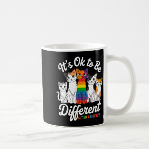 Es ist okay, anders zu sein Katze Puzzle Süß Autis Kaffeetasse