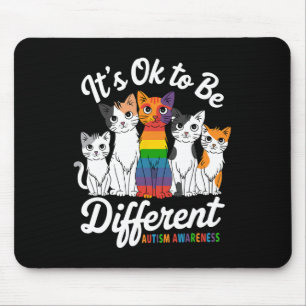 Es ist okay, anders zu sein Katzenpuzzle Süße Auti Mousepad
