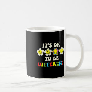 Es ist okay, anders zu sein Retro Groovy Autismus- Kaffeetasse