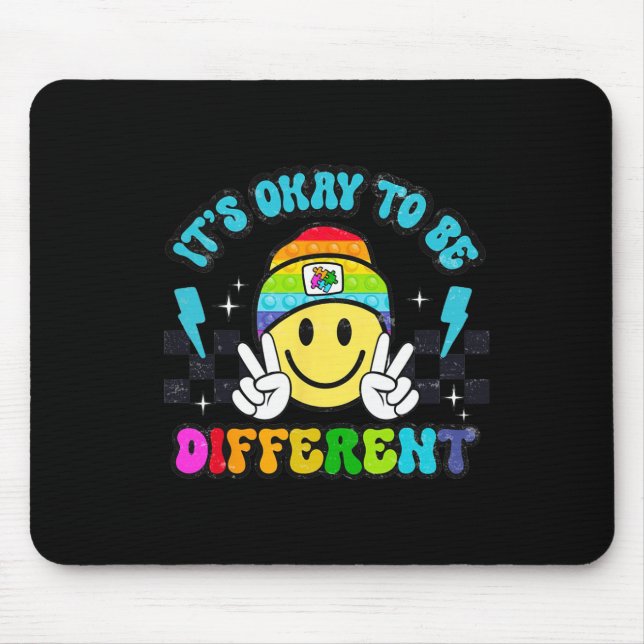 Es ist okay, anders zu sein Smiley-Gesicht-Puzzle  Mousepad (Vorne)