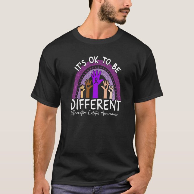 Es ist okay, anders zu sein Ulcerative Colitis Bew T-Shirt (Vorderseite)