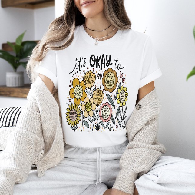 Es ist okay Boho Blumen T-Shirt (Von Creator hochgeladen)