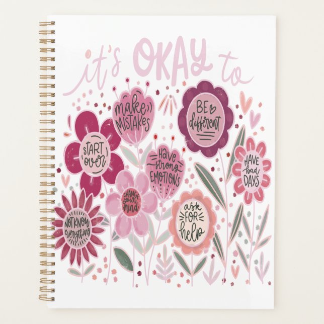 Es ist okay, Boho-Blumen zu mögen Planer (Vorderseite)