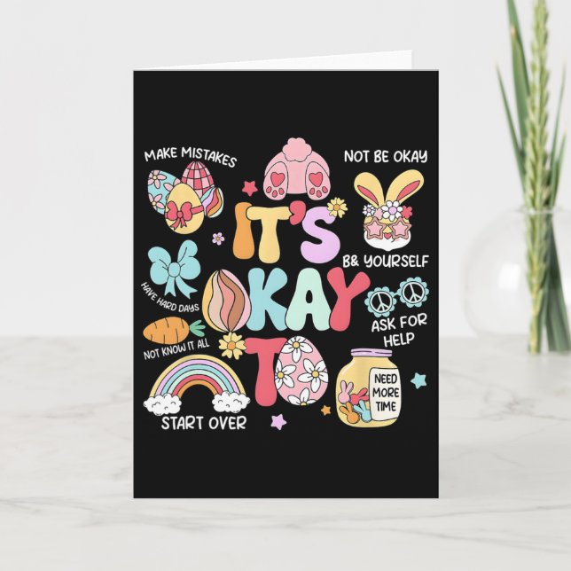 Es ist okay, einige Fehler zu machen Ostern Schulp Karte (Vorderseite)