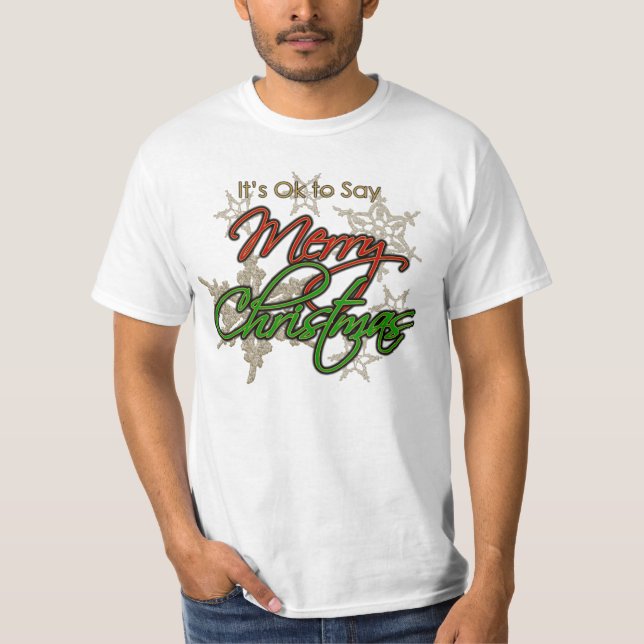 Es ist okay, frohe Weihnacht-T - Shirt zu sagen (Vorderseite)