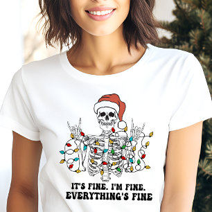 Es ist okay, mir geht's gut, lustiger Skelett-Weih Tri-Blend Shirt