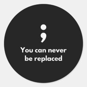 Es ist okay, nicht in Ordnung zu sein Semicolon ps Runder Aufkleber