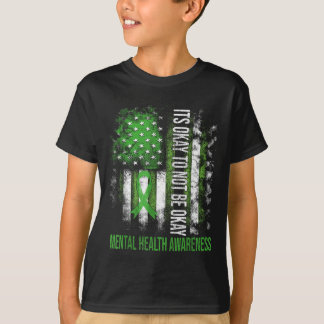 Es ist okay, nicht okay zu sein US-Flagge Psychisc T-Shirt