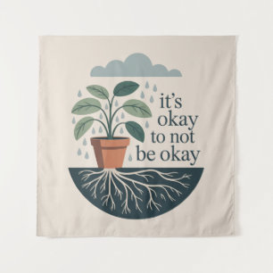 Es ist okay, nicht okay zu sein wandteppich