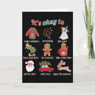 Es ist okay, Weihnachten psychische Gesundheit Sch Karte