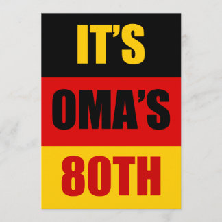 Es ist Omas 80. Geburtstagsfahndung Einladung