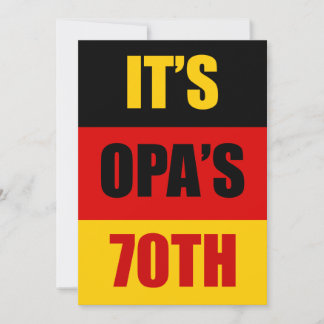Es ist Opas 70. Geburtstagsflagge Einladung