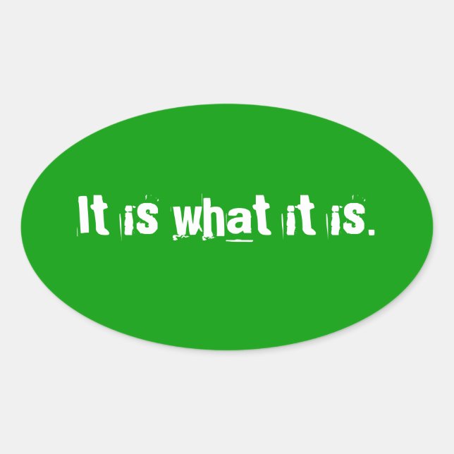 Es ist ovaler aufkleber (Vorderseite)