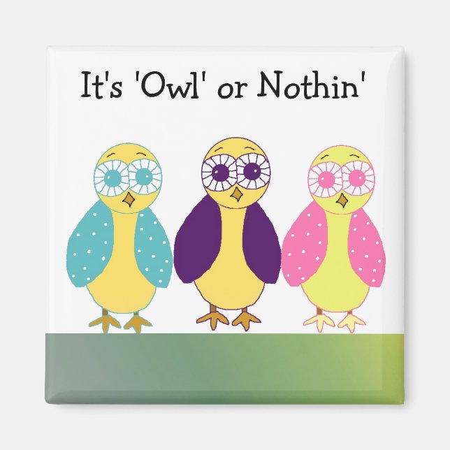 Es ist Owl oder Nothin' Magnet (Vorne)