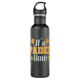 Es ist Padel Time Tennis Sport Edelstahlflasche