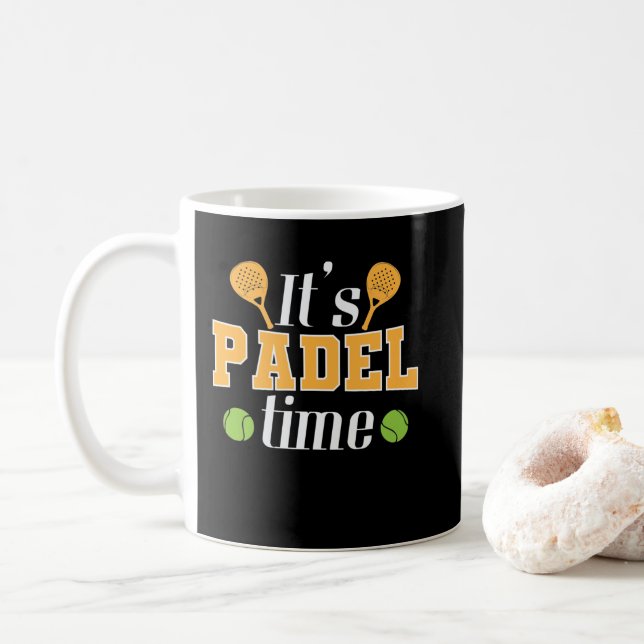 Es ist Padel Time Tennis Sport Kaffeetasse (Mit Donut)