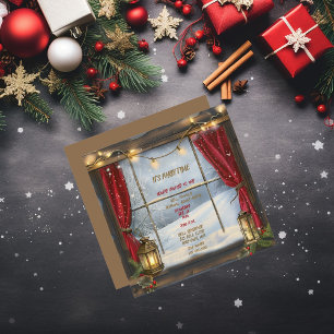 Es ist Party Weihnachten Party Einladung