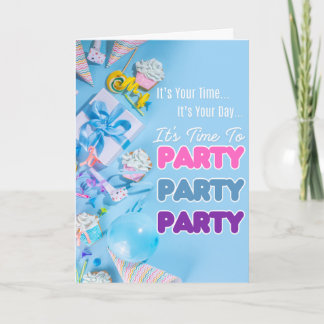 Es ist Party Zeit (Jeremiah 29:11) Geburtstag Karte