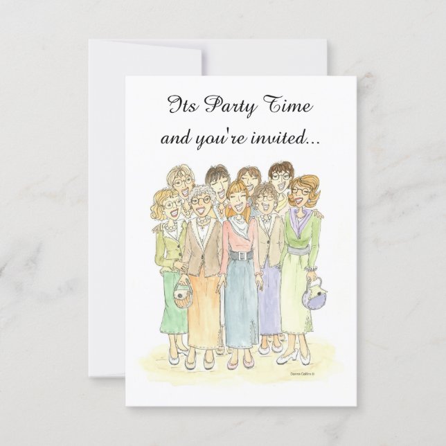 Es ist Partyzeit Freunde Einladung (Vorderseite)