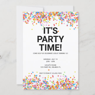 Es ist Partyzeit Geburtstagseinladung Einladung