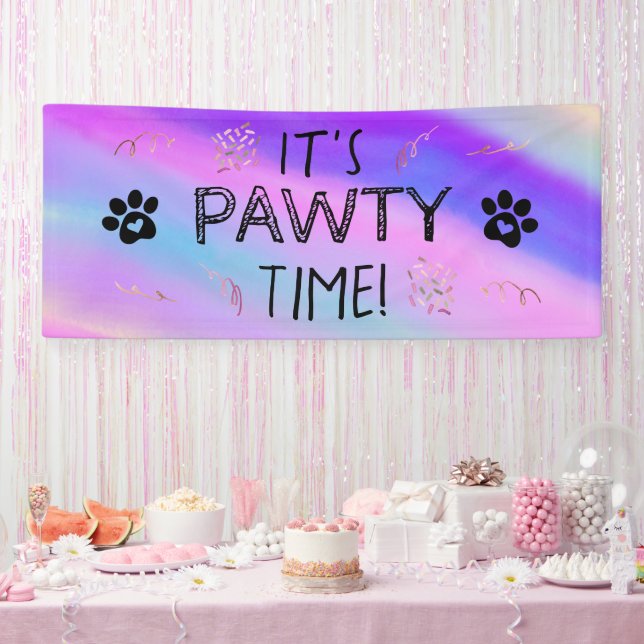Es ist Pawty Time Banner (Party)