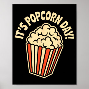 Es ist Pcorn-Tag Theater Cozy Snack Food Film Nach Poster
