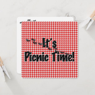 Es ist Picnic Time! Rotes Tischtuch mit Anten