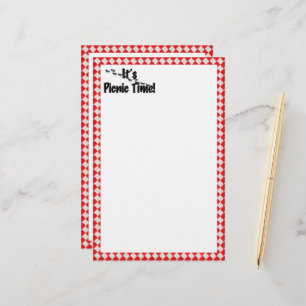 Es ist Picnic Time! Rotes Tischtuch mit Anten Briefpapier
